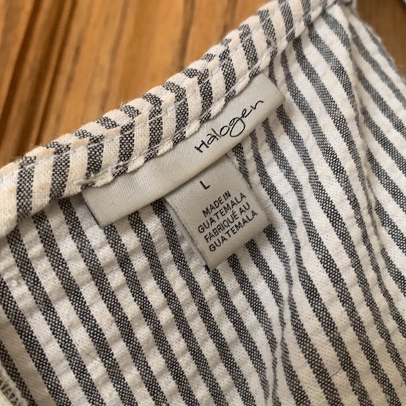 Halogen Seersucker Off the Shoulder Top - Picture 7 of 8